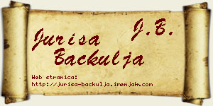 Juriša Bačkulja vizit kartica